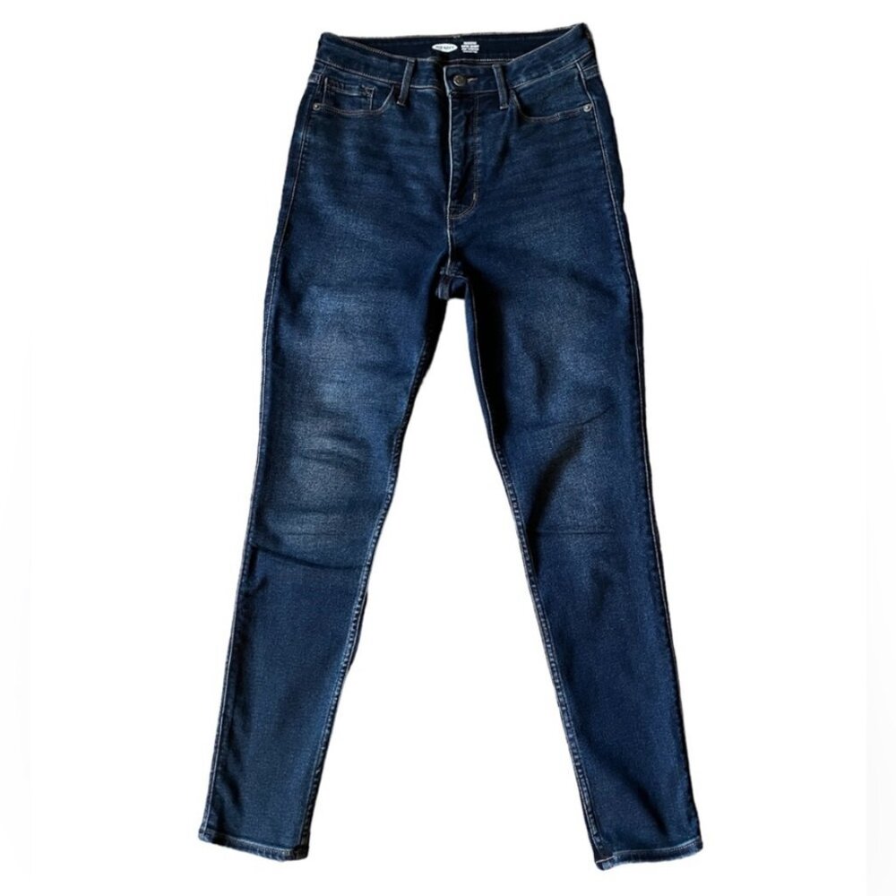 Old Navy super skinny 360 stretch extra high rise Dark Wash Skinny Jeans size 8